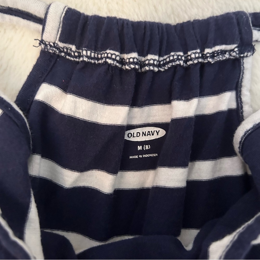 Size 8 GIRLS Navy/White Old Navy Romper A5 - Picture 3 of 3